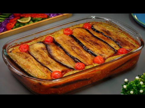 صينية مسقعة 🍆 Moussaka casserole  مع طبق سلطة مرتب