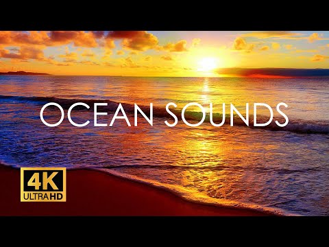 Relaxing Sunset Music | Waves Ocean Sounds | Waves Hitting The Shore | Relaxing Sound of Nature