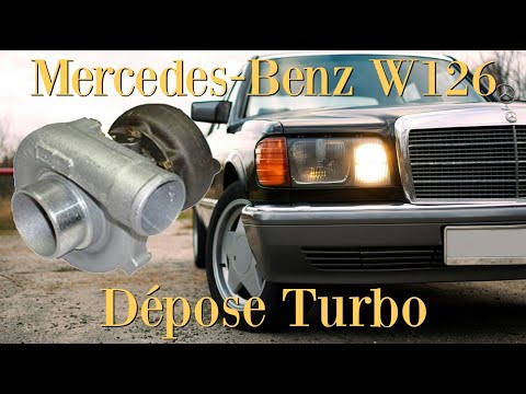 Mercedes-Benz W126 - Comment faire la dépose du turbo moteur OM617 diesel 300 SD SDL