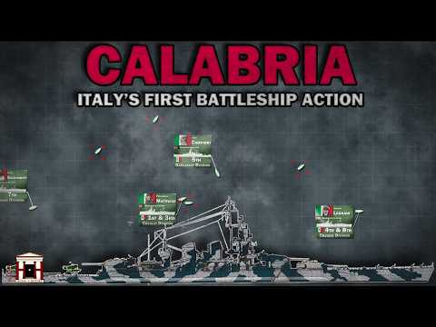 Italy's First Battleship Engagement of WW2: The Battle of Calabria, 1940 - Animated