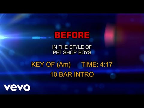 Pet Shop Boys – Before (Karaoke)