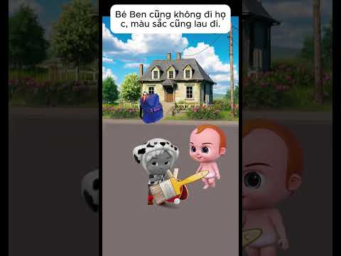 Bé Ben bị mất hết màu sắc vì không chịu đi học #LangCuoiTiHon #HaiHuocChoTreEm #VuiVeCungBe #Shorts