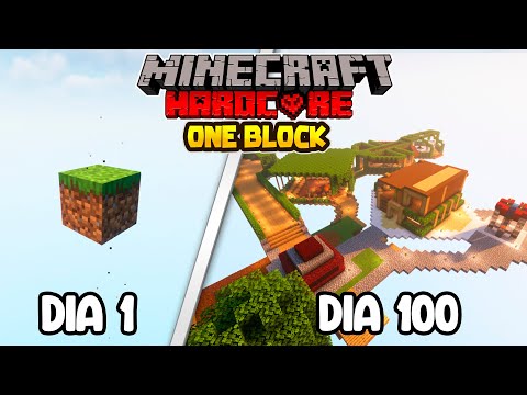 Sobreviví 100 Días Empezando desde un solo bloque en MINECRAFT HARDCORE🔥