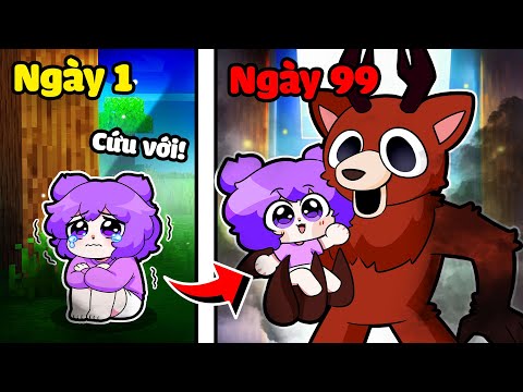 NABEE EM BÉ ĐI LẠC BẤT NGỜ ĐƯỢC QUÁI VẬT HƯƠU ĐÁNG SỢ NHẬN NUÔI TRONG MINECRAFT 👶🦌