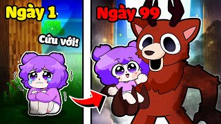 NABEE EM BÉ ĐI LẠC BẤT NGỜ ĐƯỢC QUÁI VẬT HƯƠU ĐÁNG SỢ NHẬN NUÔI TRONG MINECRAFT 👶🦌