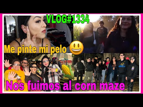 VLOG#1334FUIMOS AL CORN 🌽 MAZE😃TRAÍA CARRO LLENO😅ME PINTE MI PELO  YA TRIA MUCHAS CANAS😅😰