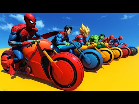 GTA 5 Crazy Ragdolls | Spiderman On Rainbow Spiders Bridge (Spiderman Fails Shark Jumps)