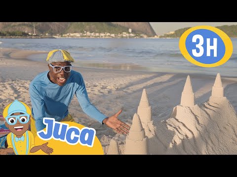 Juca constroi um castelo na Praia do Rio🌊🏰| HORA DO JUCA BRASIL! | Vídeos Educativos para Crianças