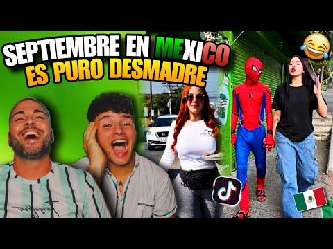 MÉXICO en MES PATRIO es PURO DESMADRE 🇲🇽😂**REACCIÓN a HUMOR & TIKTOKs MEXICANOS**