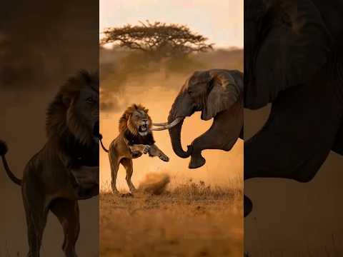 코끼리를 사냥하는 라이온킹의 최후!! #wildlife #animals