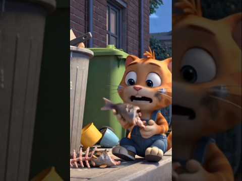 Baby cat struggles #shorts #trending #viral #funny #cat #ai #cute #aivideo #cartoon #short