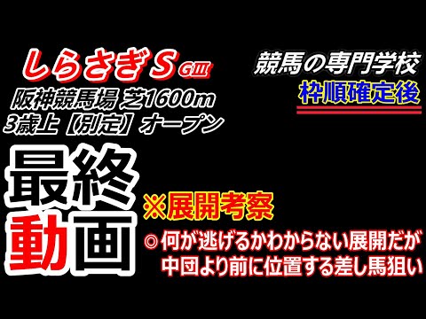 【しらさぎS2025】展開考察付き最終動画 狙いは先行差しと中団差しの馬