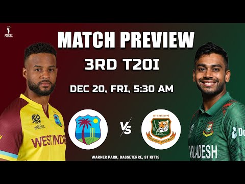 WI vs BAN 3rd T20I Dream11 Team | West Indies vs Bangladesh 3rd T20I Match PREDICTION, WHO WILL WIN?