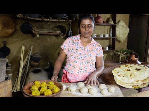 Potato paratha.I make a good, nutritious meal for breakfast. .village kitchen recipe