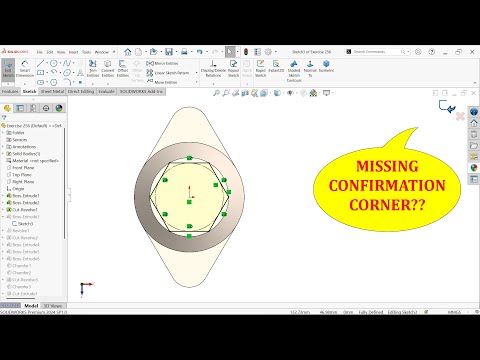 Enable Confirmation Corner in SolidWorks