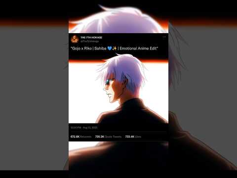 "Gojo x Riko | Sahiba 💙✨ | Emotional Anime Edit" | #Gojo#Riko #AnimeEdit#JJK#EditForYou  #AnimeViral