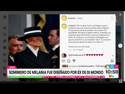 Look de Melania Trump ¿Quién hizo el sombrero que se robó todas las miradas? | Tu Día | Canal 13