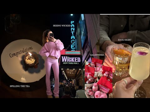 vlog: yoga haul, seeing wicked, galentine's gifts & spilling the tea about my life