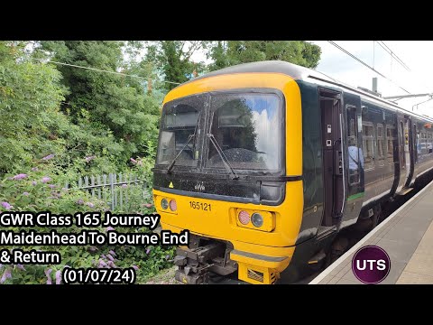 GWR Class 165 Journey On The Marlow Donkey Maidenhead To Bourne End And Return (01/07/24)