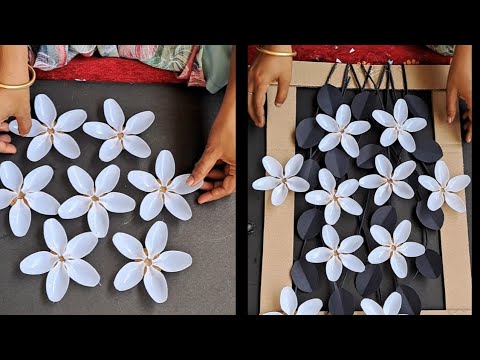 Amazing Home Decor craft ideas | Waste cardboard and plastic spoons using wall decor Craft | DIY