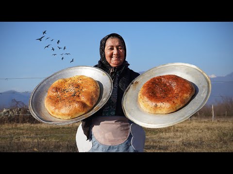 Baking Traditional Uzbek Bread | Sweet Grandma's Samarkand Bread Recipe