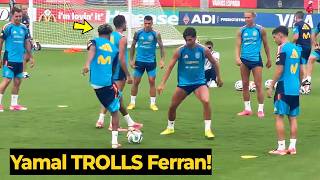 Lamine Yamal fakes out Ferran Torres during Spain training ahead of Austria | World Cup 2026