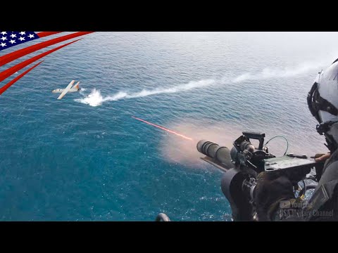 Shoot Down Drones – Rockets, Minigun, and 50-Cal Fired from a UH-1Y Helicopter