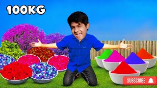Herbal Holi Colour Making From Flowers- Chemical Free | 100 100 किलो फूलों से कितना गुलाल बनेगा ❤️