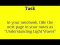 Exploring Light Waves