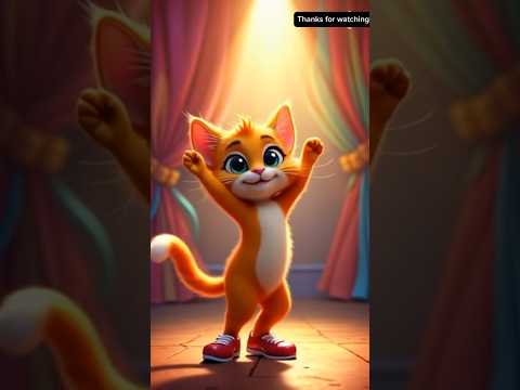 cute kitty 🐈 funny dance #shorts #shortvideo #ai #cat #dance #cartoon #cute #ytshorts