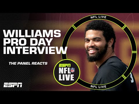Caleb Williams recaps his USC Pro Day, talks with Chicago Bears | NFL Live video clip
