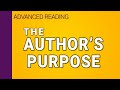 Exploring the Author's Purpose in Writing