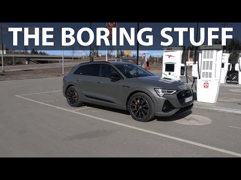 Tesla Model Y and Audi e-tron noise test with winter tires