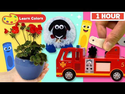 Learn Colors w Color Crew | Educational video for kids | How to Draw | 1 Hour  | Games & More