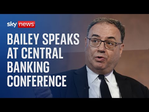 Watch live: Bank of England governor Andrew Bailey speaks at Central Banking Conference