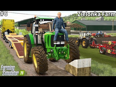 Receiving a New JD 7030, Spreading Lime & Slurry, and Sowing Wheat│Zielonka│FS 25│Timelapse#6