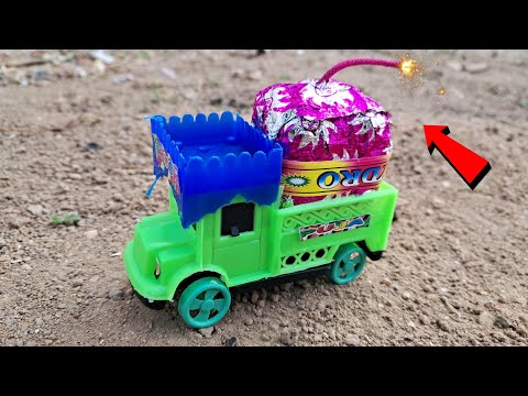 Toy Truck + Diwali Sutlibomb 🔥 || Diwali Cracker Testing 💥 #shorts