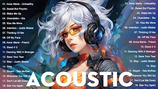 Top Hits English Acoustic Cover Love Songs 2024 ❤️ Best Acoustic Cover Of Popular Songs Playlist