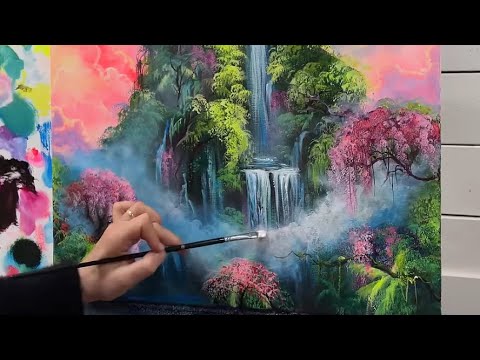 Pink Tree Fantasy ~ Full Length Tutorial in acrylic