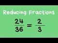 Reducing Fractions Using Common Factors