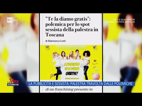 La pubblicità è sessista: palestra travolta dalle polemiche - La Vita in diretta - 10/11/2023