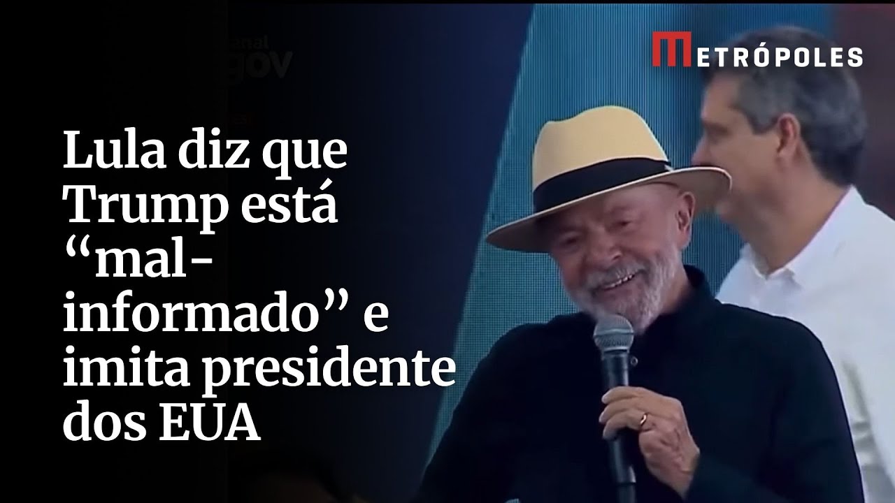 Lula diz que Trump está mal informado e imita presidente dos EUA
