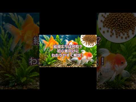 【金魚の飼い方】結局エサは何粒？初心者向けに分かりやすく解説！#shorts