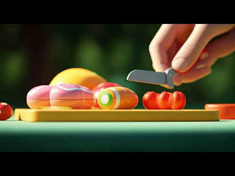#お菓  #お菓  #視覚効果  🍎🍇🍊🍑🍎🍕| 木製 ASMR