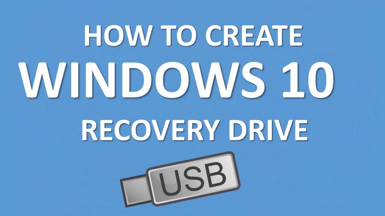 How to Create Windows 10 Recovery Drive USB - Microsoft Windows 10 The Teacher