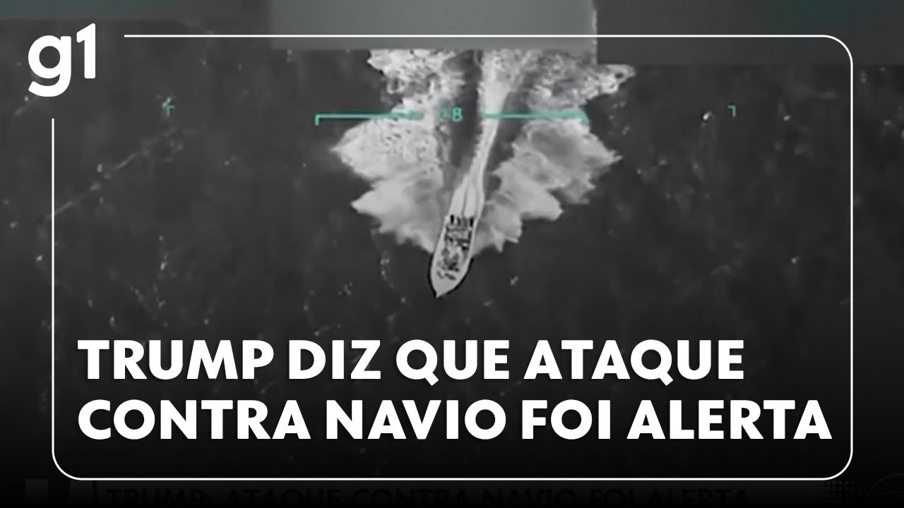 Jornal Hoje Trump diz que ataque serve de alerta para que ninguém tente mandar droga para os EUA