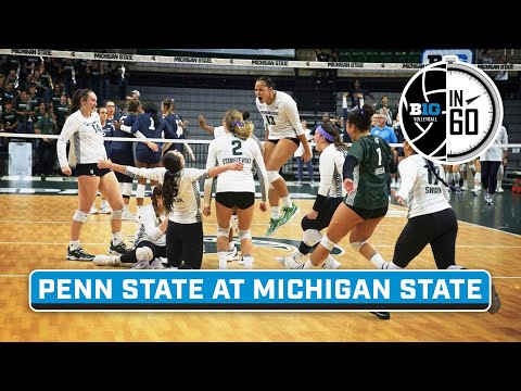 Penn State at Michigan State | October 28, 2023 | Volleyball in 60
