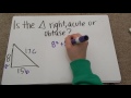 Triangle Types and Pythagorean Theorem