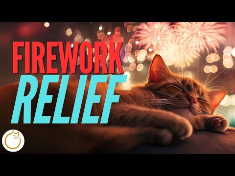 Firework Anxiety Relief for Cats - New Years Eve Calming Melodies 🎶🐱