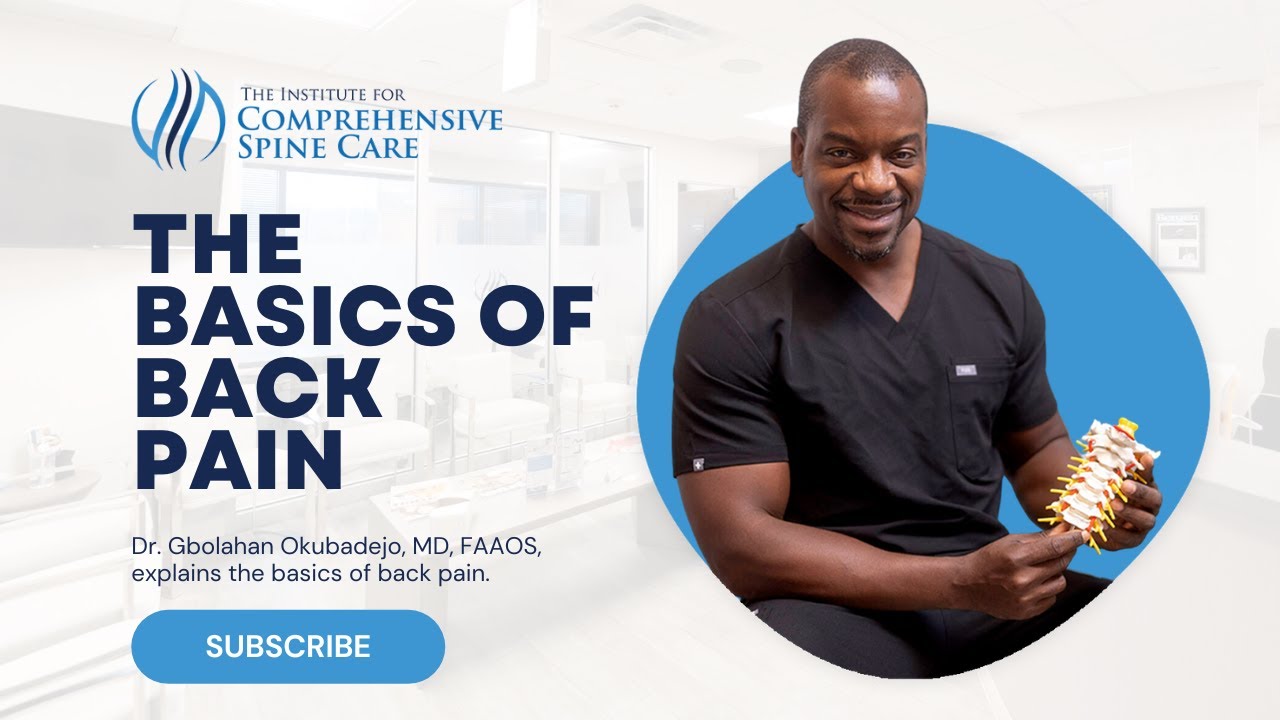 Doctor discussing basics of back pain.